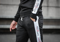 Black Charcoal & White Zipped Tracksuit Set