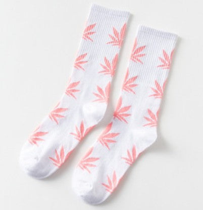 White/Pink Winter Crew Socks (3pairs in a pack)